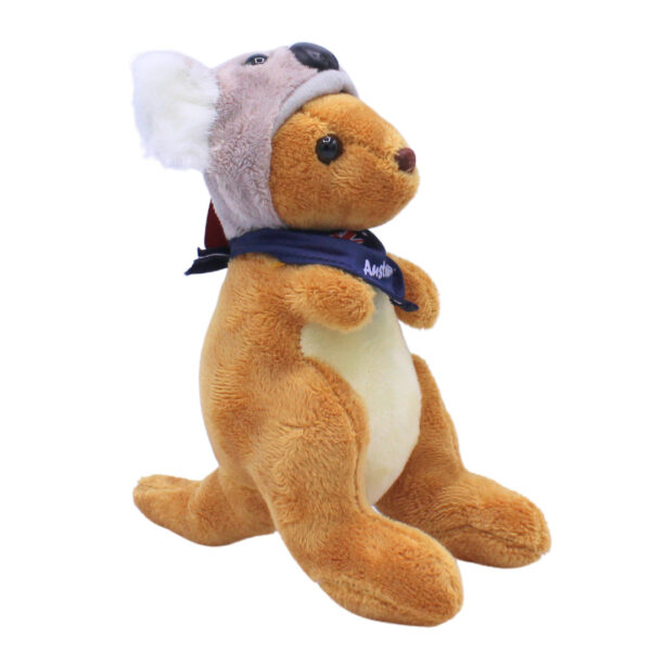10056 Side of Kangaroo In Koala Hat Plush Toy