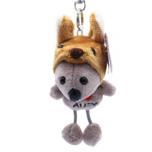 Koala in Kangaroo Hat Plush Keyring