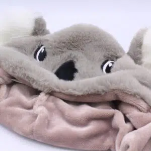 10154 Close Up of Koala Moving Ears Plush Hat