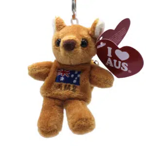 Kangaroo Backpack Plush Keyring