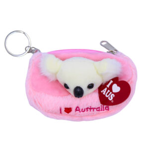 Pink Koala Plush Coin Bag