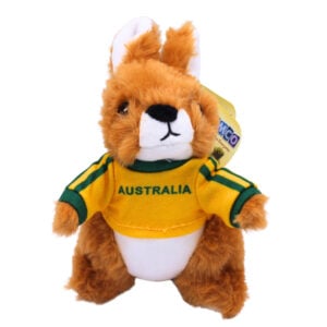 Kangaroo with Gold T-Shirt Plush Toy
