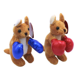 10946 Side of Boxing Kangaroo Plush Keyring