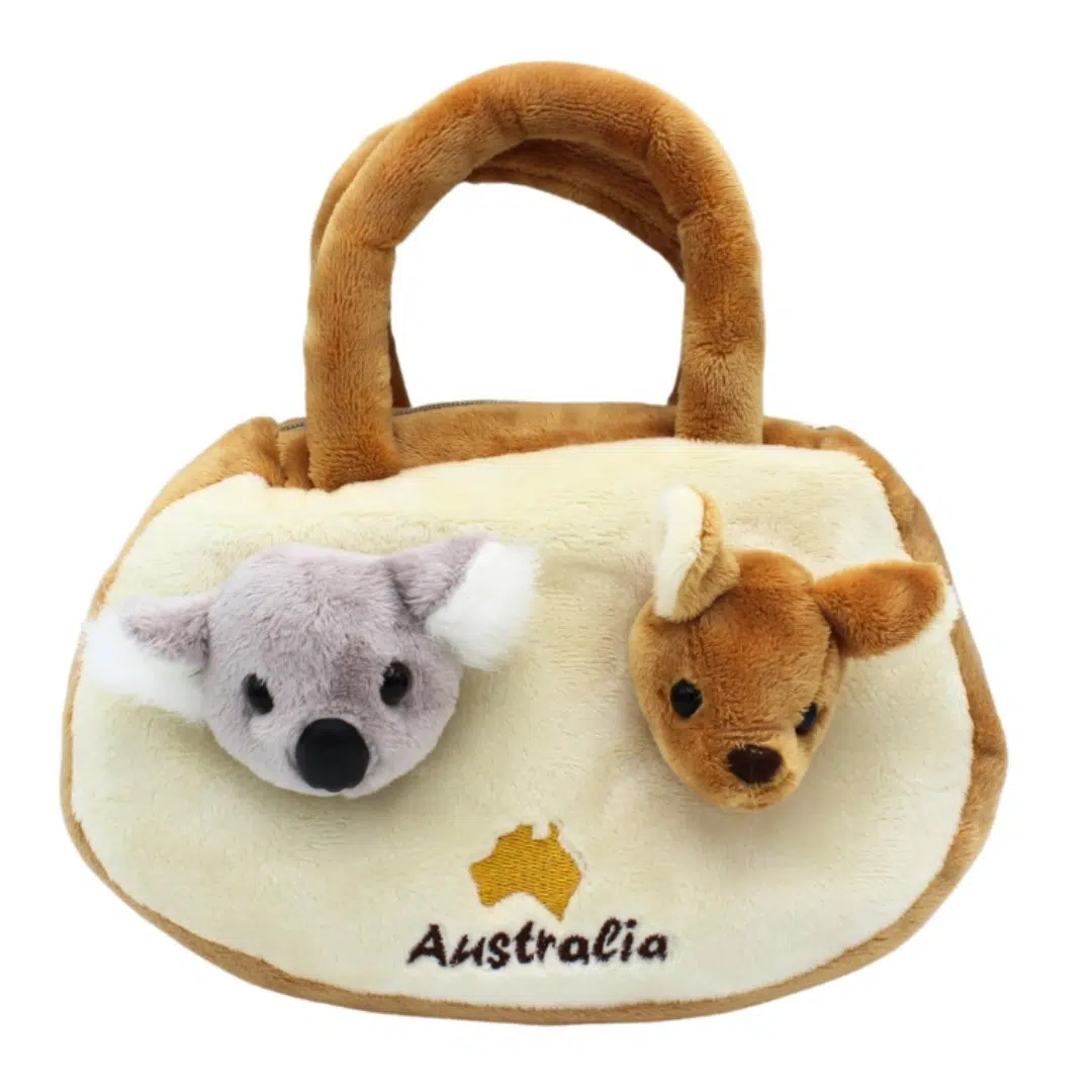 Koala and Kangaroo Plush Handbag - Free Aus-Wide Shipping Over $100
