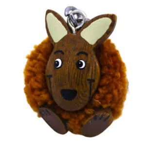 40567 Close Up Mini pom pomKangaroo Keychain