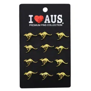 Gold Kangaroo Clasp Pins