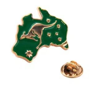 Australia Map Kangaroo Pin