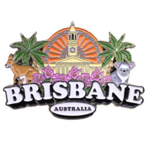 Brisbane City Enamel Magnet
