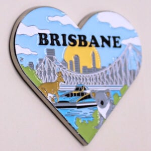 53387 Angle Brisbane Heart Enamel Magnets