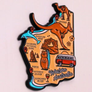 53395 Angle Outback WA Map Enamel Magnet