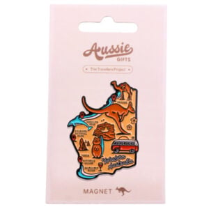53395 In Packaging Outback WA Map Enamel Magnet