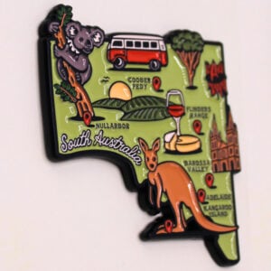 53410 Angle Outback SA Map Enamel Magnet