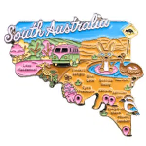 South Australia Map Enamel Magnet