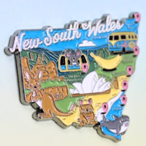 53425 Angle NSW Map Enamel Magnet