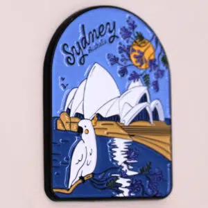 53440 Angle Sydney Jacaranda Enamel Magnet