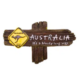 Bloody Long Way Sign Resin Magnet