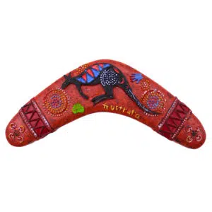Red Boomerang Resin Magnet