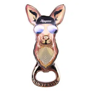 Kangaroo Aviator Bottle Opener Magnet