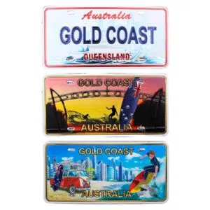 Gold Coast License Plate Foil Magnet Pack