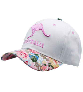Pink Kangaroo Floral Cap