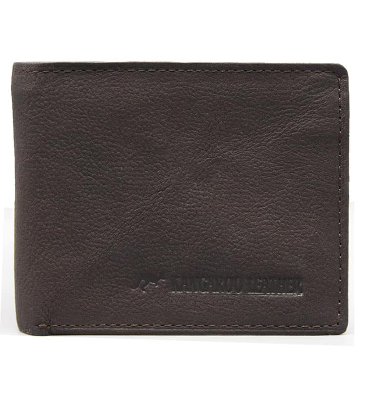 Kangaroo Leather Brown Two Fold Wallet | Australia the Gift | Australia ...
