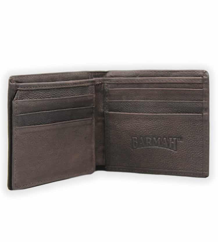 Kangaroo Leather Brown Two Fold Wallet | Australia the Gift | Australian Souvenirs & Gifts