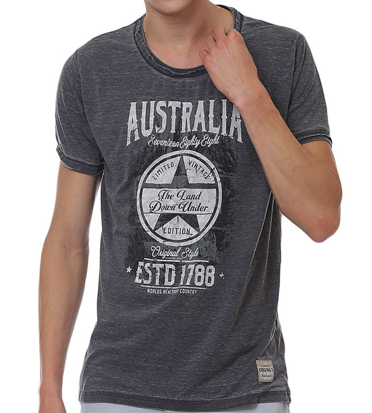 Grey Australia Mens T-Shirt