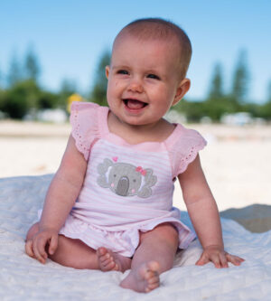 23120-Pink-Koala-Stripped-Baby-Romper