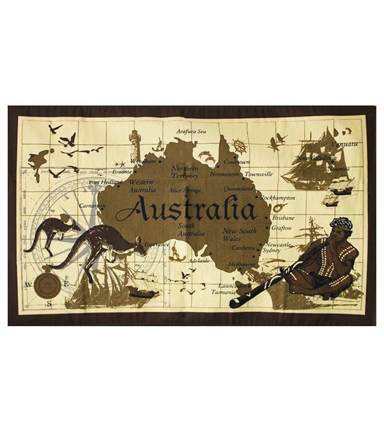 Australian Map Tea Towel