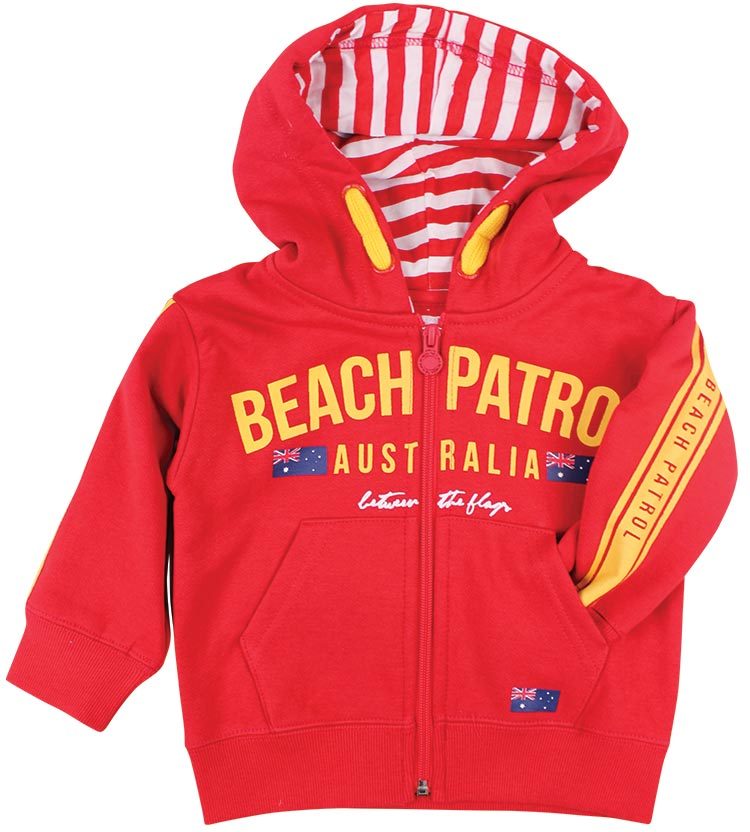 Beach Patrol Kids Hoodie Red