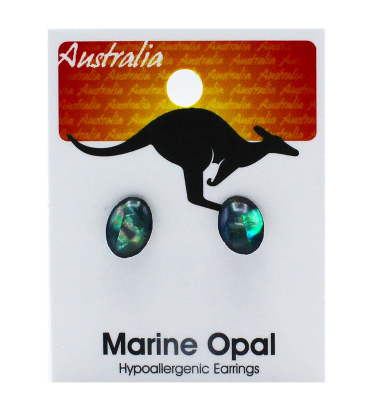 Paua Shell Kangaroo Earrings