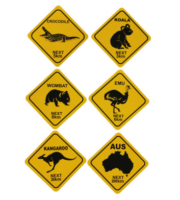 Roadsign Stickers 6 Pack