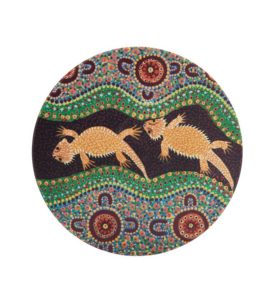 Bearded Dragon Aboriginal Coaster