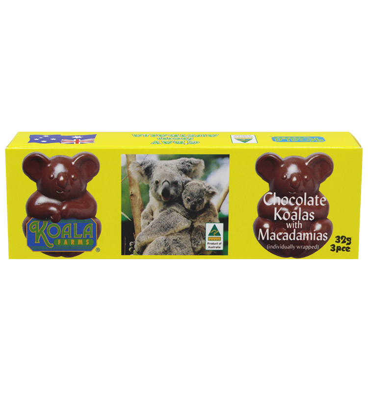 Chocolate Macadamia Koala Shapes 35g | Australia the Gift | Australia's No.  1 Souvenirs & Gift Store