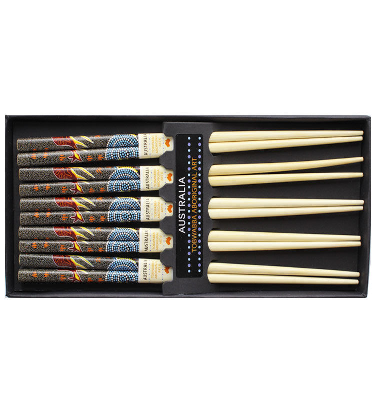 Tobwabba Bamboo Chopstick Set Of 5