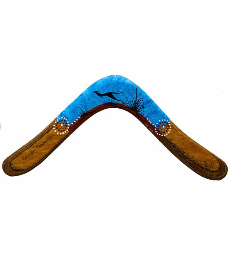 Painted Returning Boomerang Blue