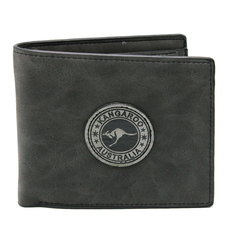 Kangaroo Badge Black Wallet