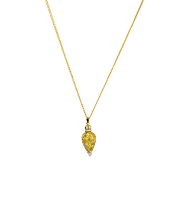 Gold & Glass Cone Shape Necklace