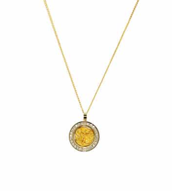 Gold & Glass Diamante Necklace