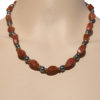 Necklace Twisted Iron Ore and Sunstone