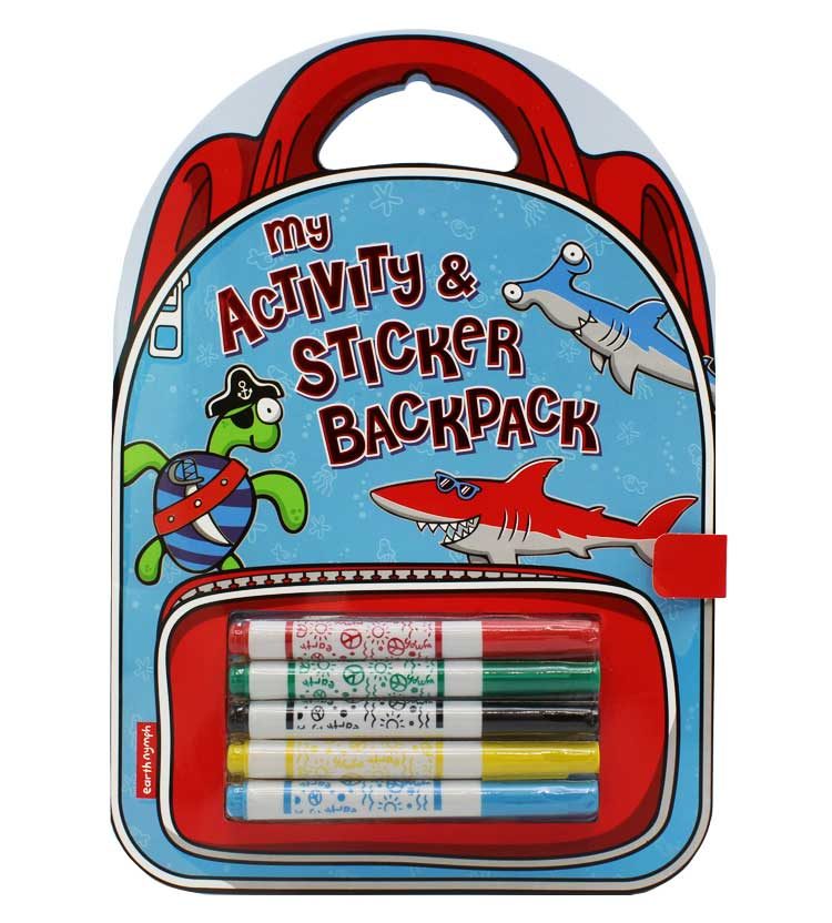 Kids Activity Book Backpack Beach Boy