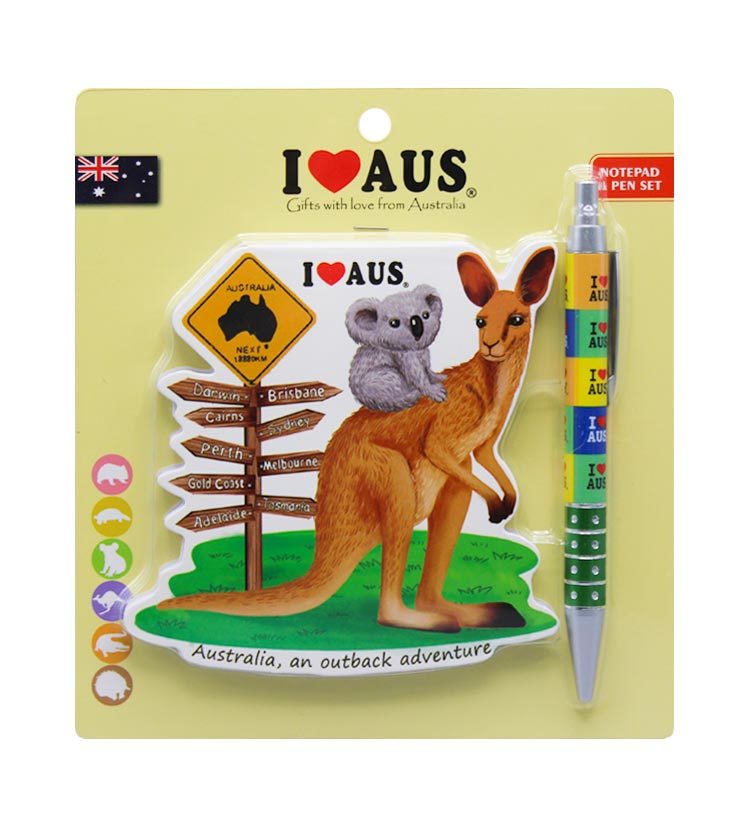 Kangaroo & Koala Notebook & Pen Set