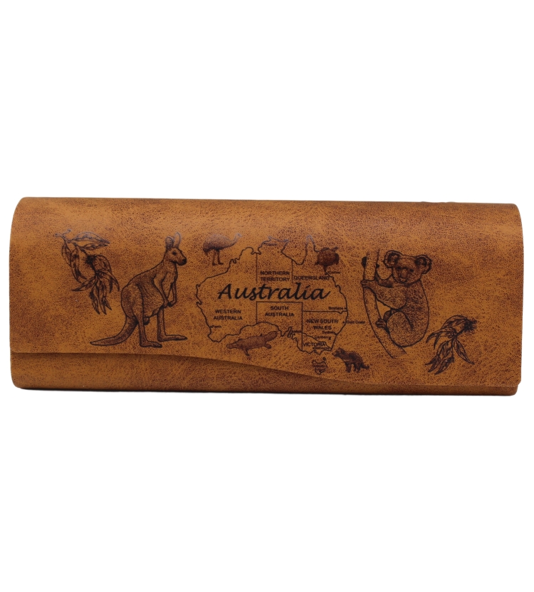 Australian Brown Glasses Case Australia's Souvenir Store