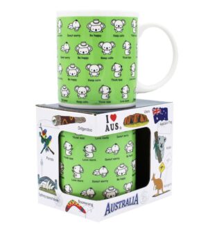 51180 - Multi Koalas Comical Green Mug